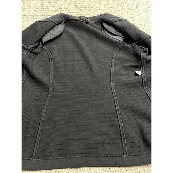St. John Collection Marie Gray Jacket Blazer Zip Santana Knit Womens Sz 6 Black - Picture 11 of 12